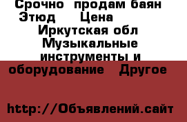 Срочно, продам баян “Этюд“. › Цена ­ 4 500 - Иркутская обл. Музыкальные инструменты и оборудование » Другое   
